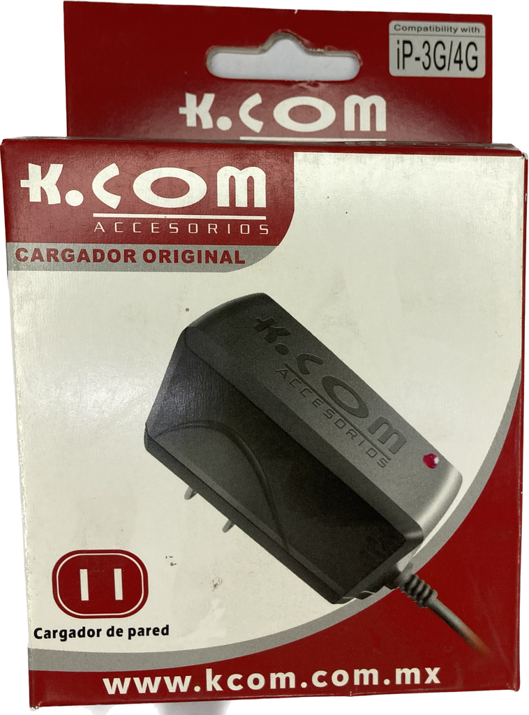 CARGADOR KCOM IPHONE 3/4